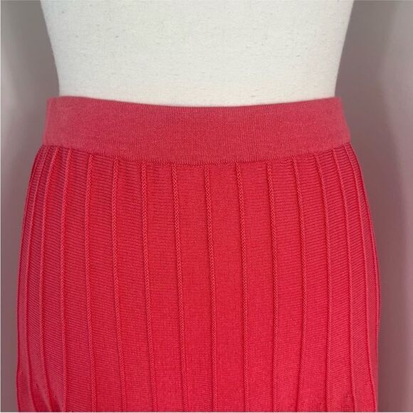 Ming Wang coral orange midi maxi skit elastic waist skirt small s - Picture 2 of 6